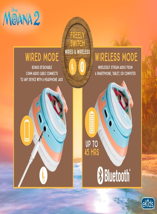 إي كيدز سماعات بلوتوث للأطفال من إي كيدز موانا، سماعات لاسلكية مزودة بميكروفون وسلك توصيل، مثالية للأطفال - Image 5